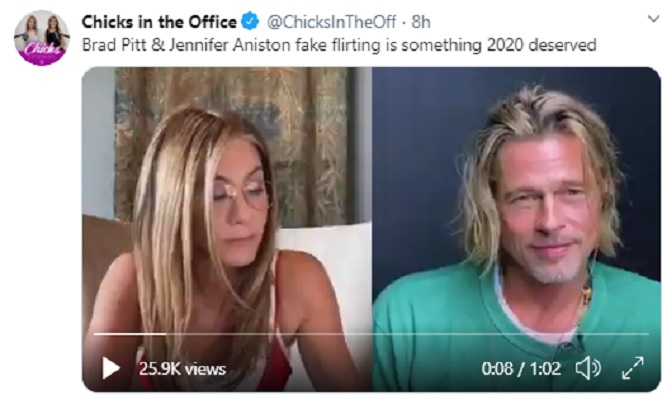 Jennifer Aniston e Brad Pitt trabalham juntos e agitam a web