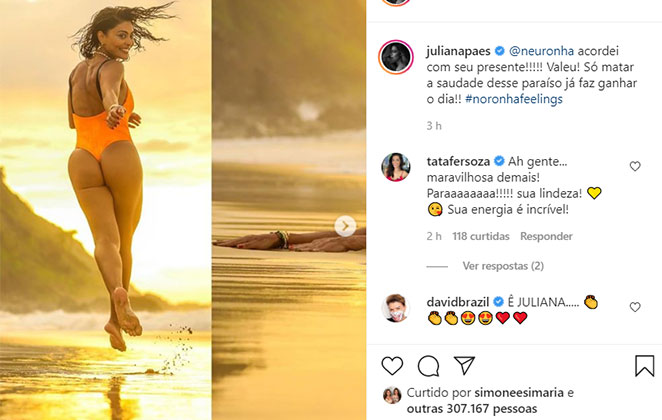 Juliana Paes Posta imagem antiga e arranca suspiros e elogios dos seguidores