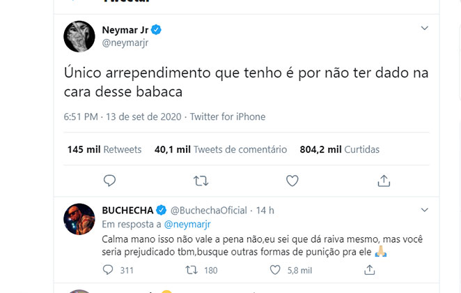 Neymar revela arrependimento após ser expulso de jogo