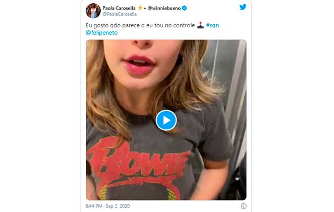 Paola Carosella mostra que filha Francesca é fã de Felipe Neto em vídeo no Twitter
