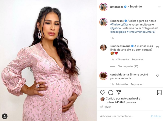 Simone Mendes encanta ao mostrar barriguinha da gravidez