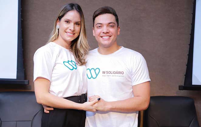 Wesley Safadão e a esposa Thyane Dantas têm projeto de voluntariado no Ceará