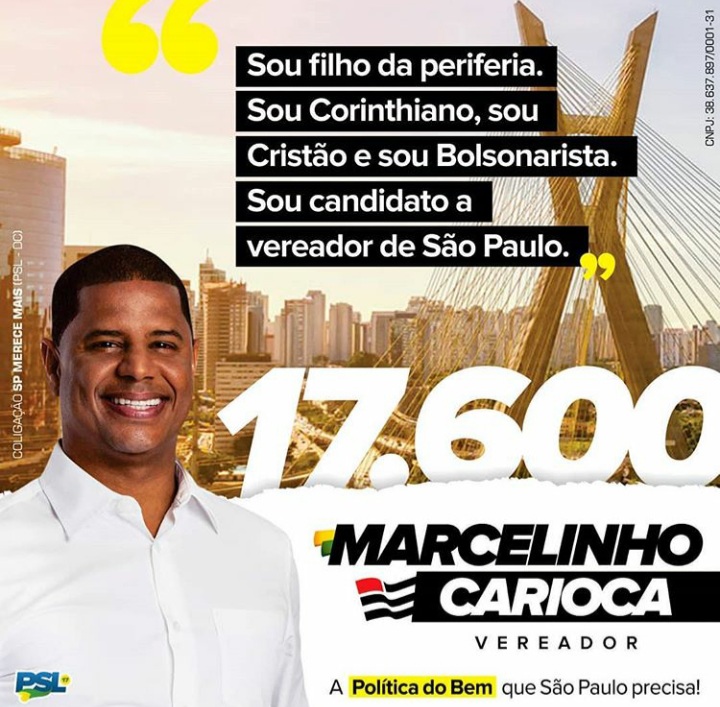 Marcelinho Carioca é veterano nas eleições
