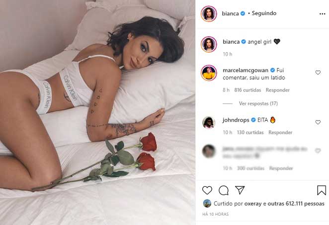 Bianca Andrade posa de lingerie e esquenta a web