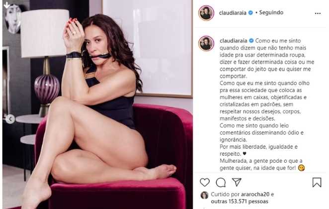 Postagem de Claudia Raia