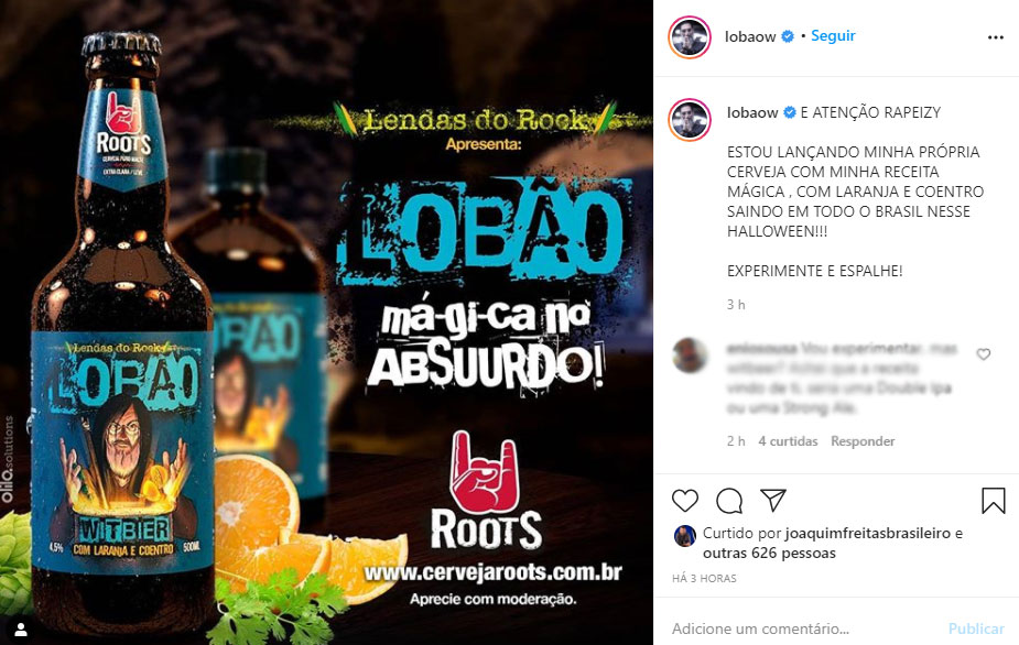 Lobão anuncia lançamento da própria cerveja