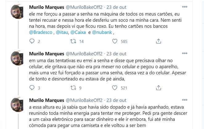 Murilo Marques sobre abuso