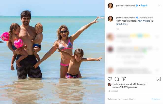 Postagem de Patrícia Abravanel nas redes sociais