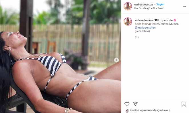 Marido de Gretchen usou as redes sociais para postar fotos da cantora