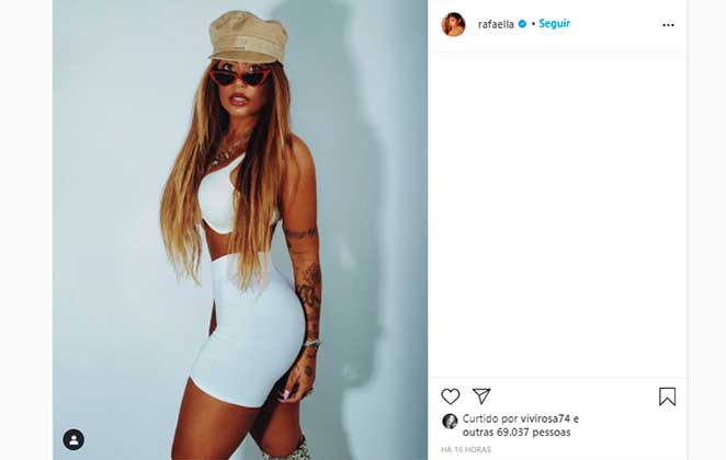 Rafaella Santos exibiu bumbum volumoso ao posar estilosa no Instagram