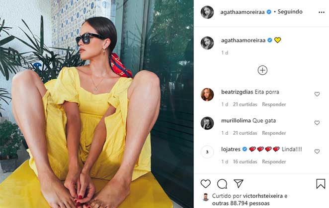 Foto de Agatha Moreira foi comparada à obra de Tarsila do Amaral