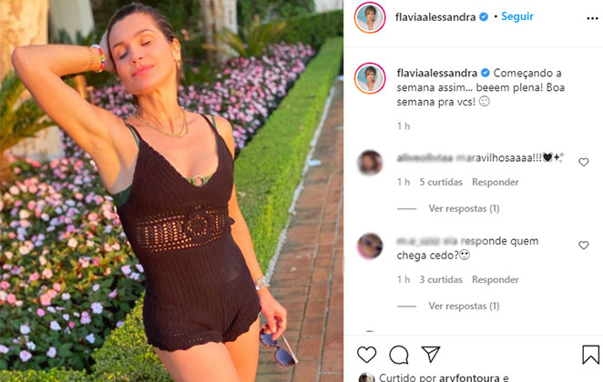 Flávia Alessandra posa linda no Instagram 