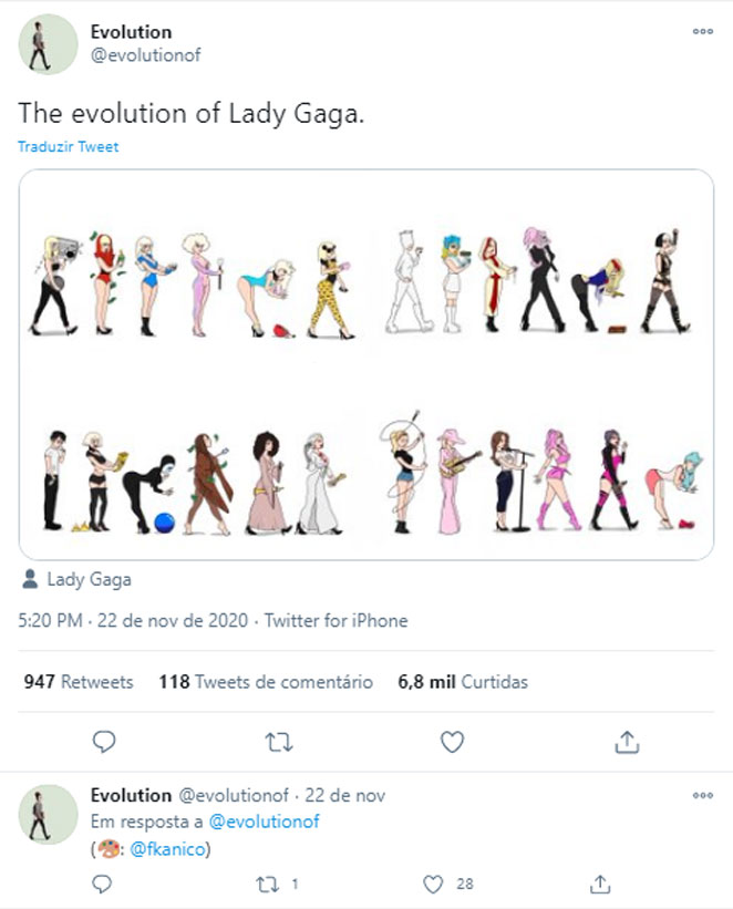 Haja bonequinhas para representar as fases de Lady Gaga