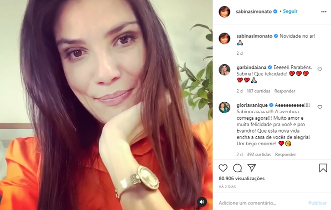 Sabina Simonato anuncia que será mamãe