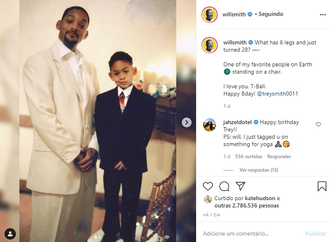 Will Smith relembra foto antiga ao lado do filho