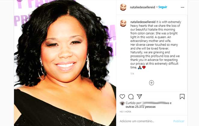 Família de Natalie Desselle Reid anunciou sua morte no Instagram