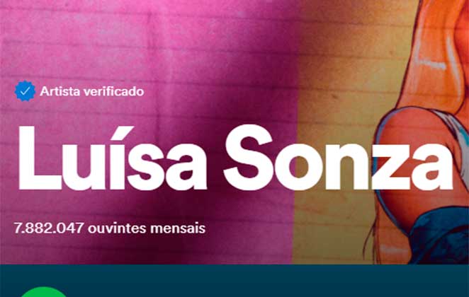 Luísa Sonza é a segunda cantora brasileira com mais ouvintes mensais no Spotify