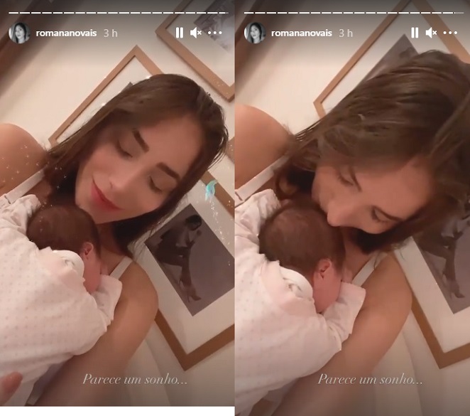 Romana Novais postou vídeo fofo com a filha Raika