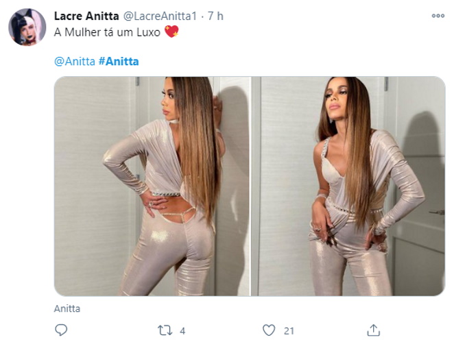 Reação na web dos fãs de Anitta