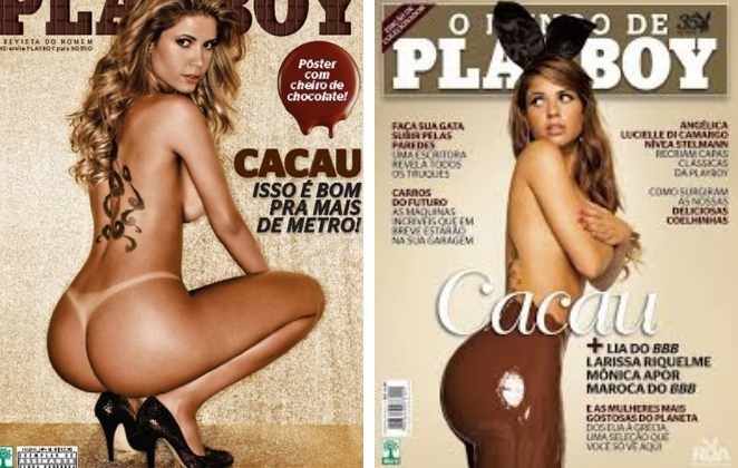Francine Piaia, a musa do campeão Max Porto, também foi para a capa da Playboy