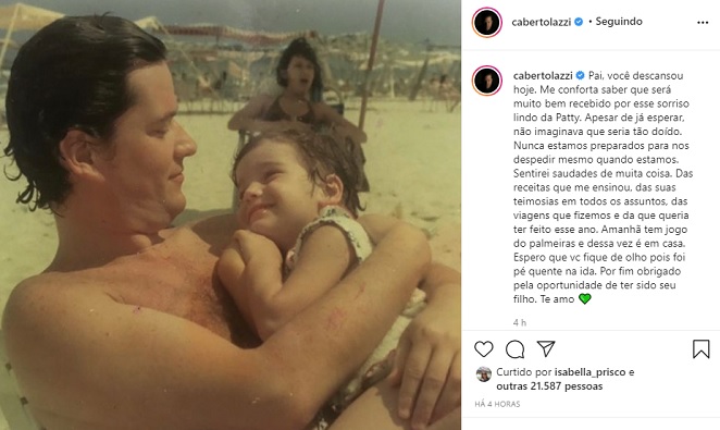 Carlos Bertolazzi lamenta morte do pai