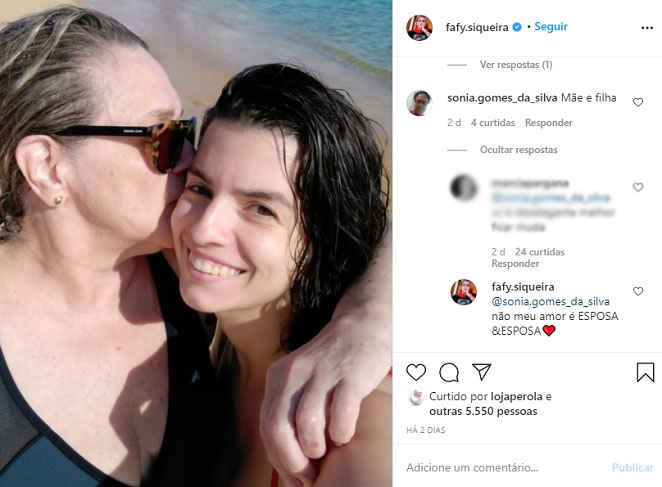 Fafy Siqueira rebate críticas a relacionamento