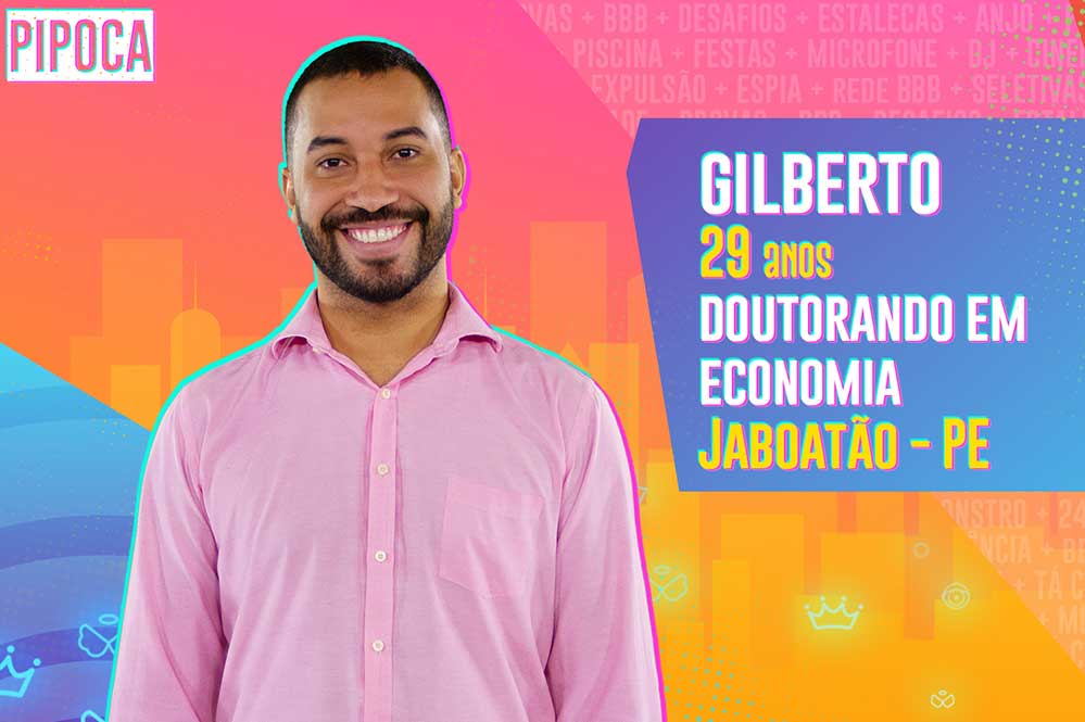 O doutorando em Economia Gilberto, de 29 anos, nasceu e foi criado em Jaboatão dos Guararapes, em Pernambuco. Hoje mora com a mãe, que considera ser sua melhor amiga, em Paulista, no mesmo estado