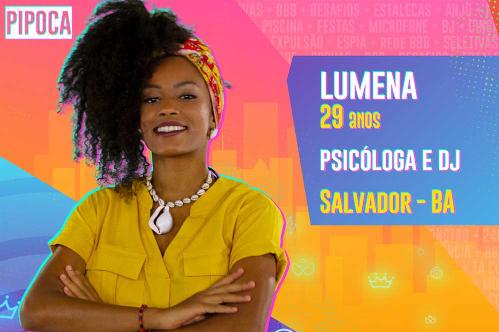 A psicóloga e DJ Lumena tem 29 anos e é de Salvador, na Bahia, mas já passou por diferentes endereços: morou no Rio de Janeiro durante a residência e mestrado, mudou-se para São Paulo para tentar vaga no doutorado e já fez um intercâmbio na África