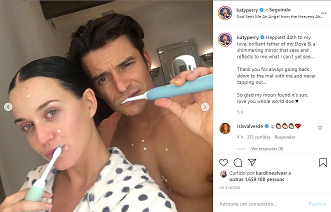 Katy Perry se declara para Orlando Bloom nas redes sociais