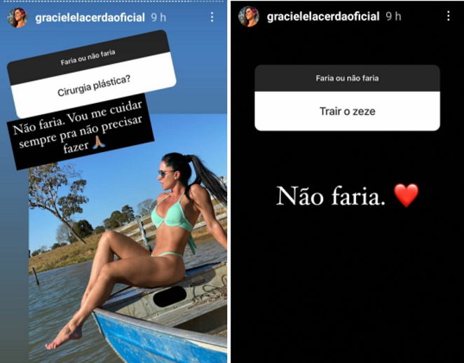 Graciele Lacerda matou a curiosidade dos fãs