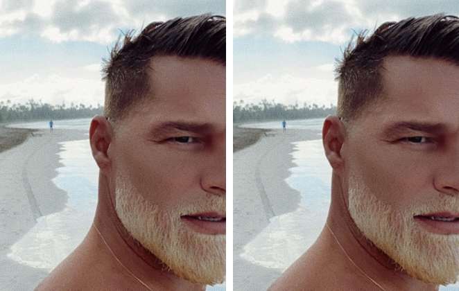Ricky Martin sobre a barba platinada: “Quando estiver entediado, dê uma descolorida”