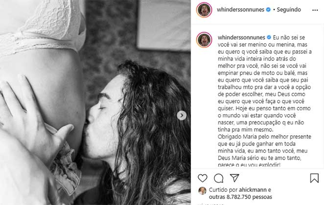 Whindersson Nunes faz post anunciando que será pai