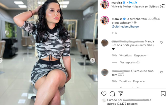 Sertaneja exibiu o new look no Instagram 