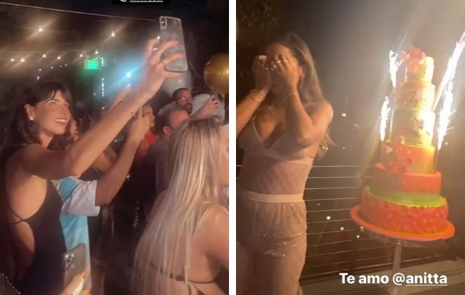 Anitta comemora 28 anos em balada em Miami e provoca aglomeração
