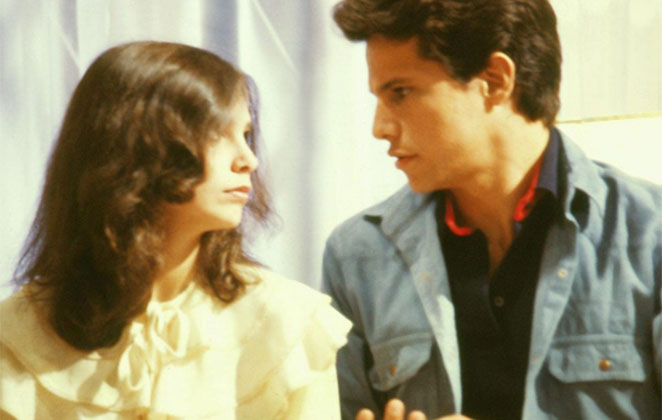 Edson Celulari e Lidia Brondi durante a novela O Homem Proibido