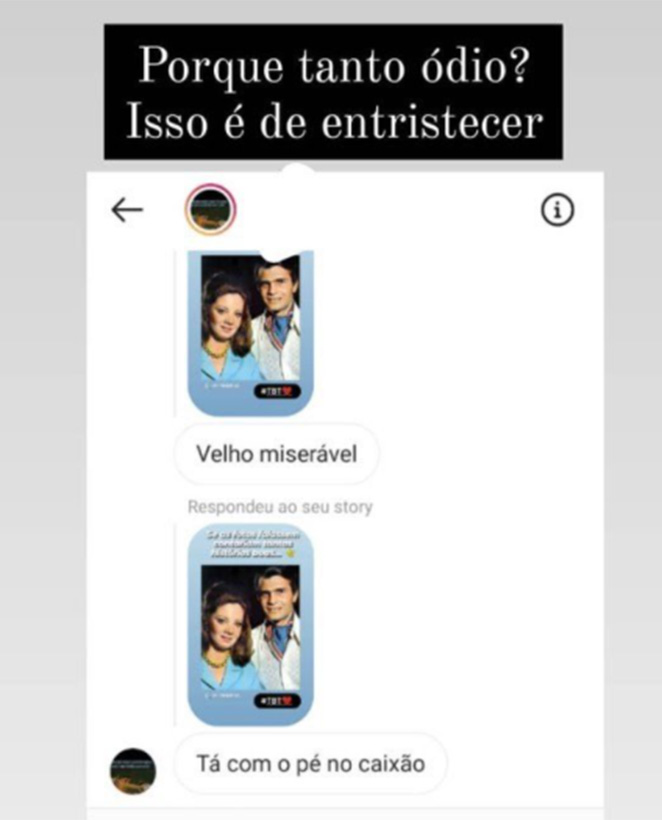 Seguidora desrespeita Tarcisio Meira no Instagram