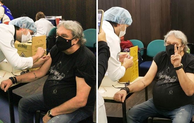 Dennis Carvalho recebe a segunda dose da vacina contra o coronavírus