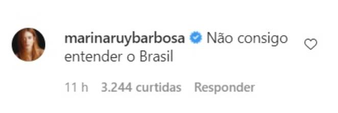 Marina Ruy Barbosa irritada com eliminação de João Luiz