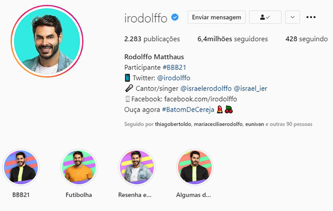 Instagram de Rodolffo
