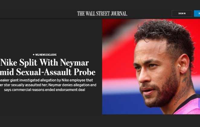 Capa da versão digital do Wall Street Journal