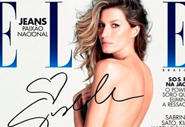 Gisele Bündchen brilha na capa da revista Elle Brasil - OFuxico