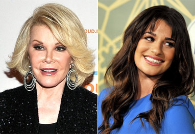 Joan Rivers chama Lea Michele de estrela porn OFuxico