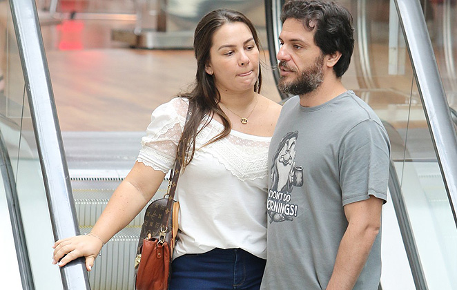 Rodrigo Lombardi com sua esposa
