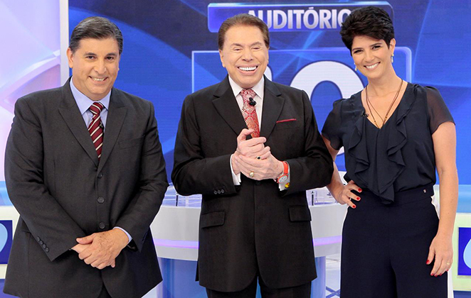Silvio Santos Recebe Carlos Nascimento E Mariana Godoy O Fuxico