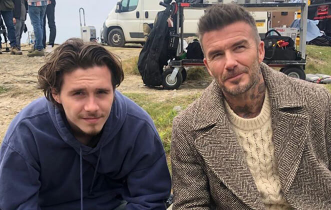 Seminus, David e Brooklyn Beckham exibem tatuagens juntos - OFuxico
