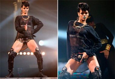 Rihanna sensualiza em show em Sydney, na Austrália