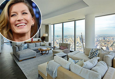 Gisele Bündchen põe apartamento em Nova York para alugar. Saiba quanto por mês!
