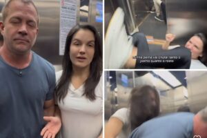 Malvino Salvador e Kyra Gracie ensinam autodefesa no elevador
