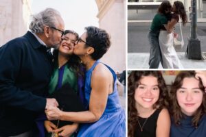 Ernesto Paglia, Sandra Annenberg e a filha Elisa, que assumiu i namoro com uma menina