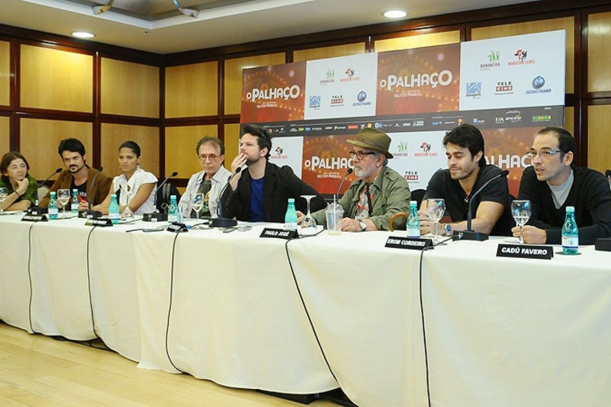 Selton Mello em coletiva de imprensa do filme O Palhaço